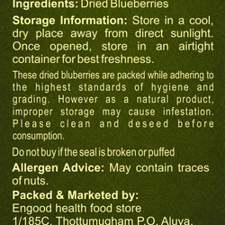 Dried Blueberries